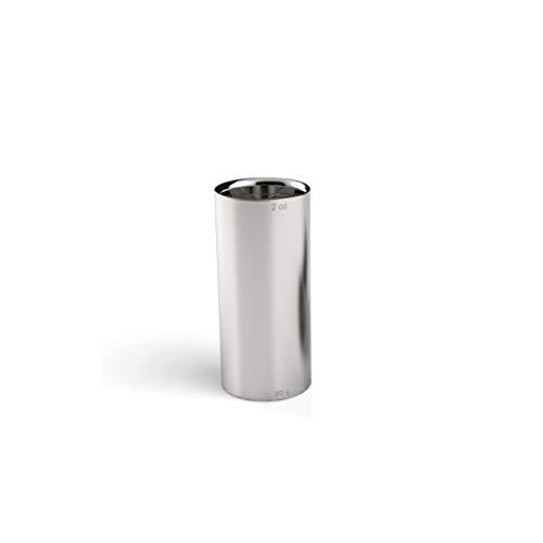 Outset Double Wall Stainless Steel Cocktail Jigger with etched measurements, ideal for precise drink mixing
