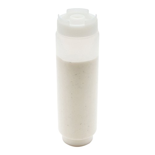 FIFO Inverted Plastic Squeeze Bottle with Refill and Dispensing Lids