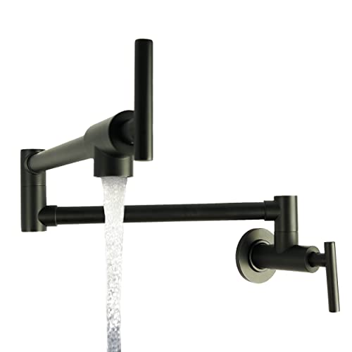 Wall Mount Brass Faucet Kitchen Double Joint