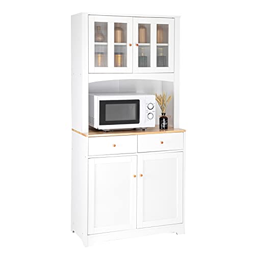 Kitchen Pantry Storage Cabinet White Sideboard