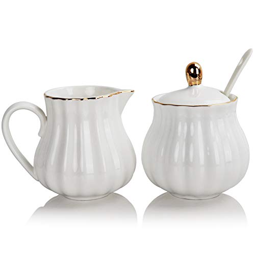 SWEEJAR Royal Ceramic Sugar and Creamer Set