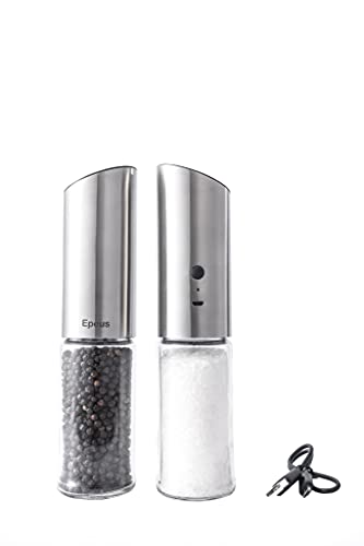 2pcs-Set Electric Stainless Steel Salt or Pepper Spice Grinder