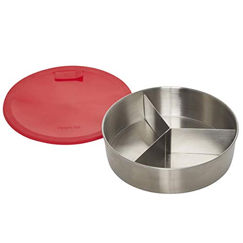 Instant Pot Official Round Cook/Bake Pan with Lid & Removable Divider