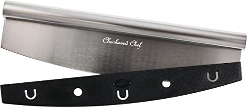 Sharp Stainless Steel Rocker Knife w/ Plastic Blade Sheath