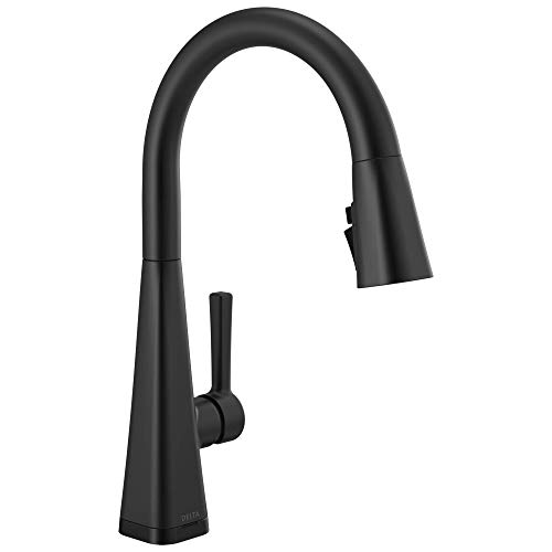 Delta Faucet Lenta Matte Black Kitchen Faucet Touch