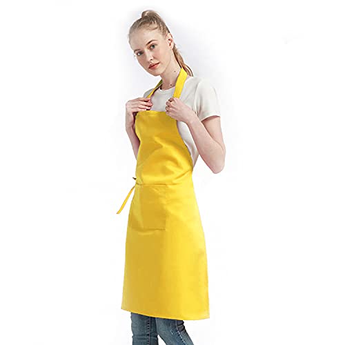 Kitchen Cooking Aprons with Adjustable Neck Strap
