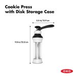 OXO Good Grips 14-Piece Cookie Press Set - Stainless Steel Disks & Non-Slip Base - Image 2