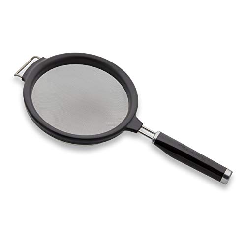 KitchenAid 7-Inch Stainless Steel Mesh Strainer with Black Ergonomic Handle