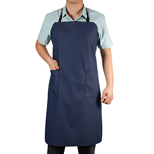 Waterproof Rubber Vinyl Apron W/ 2 Pockets