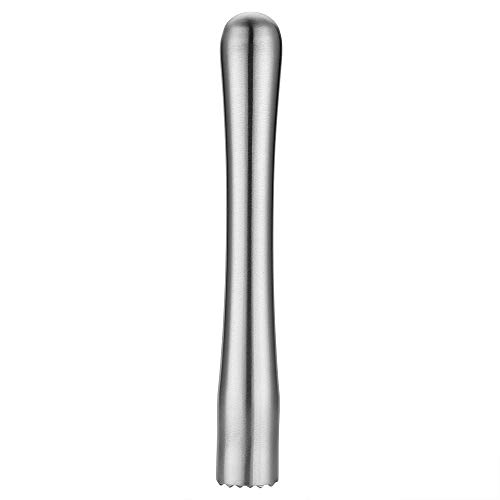 JXS 7.3" Stainless Steel Cocktail Muddler - Essential Bar Tool for Crafting Perfect Cocktails at Home