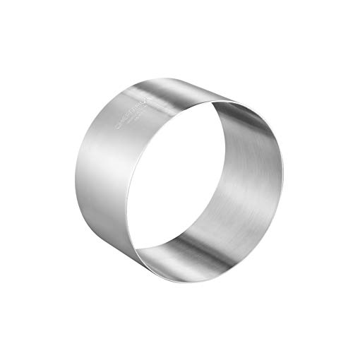 6-Inch Non-Stick Stainless Steel Mousse Ring Mold - Perfect for Baking and Molding