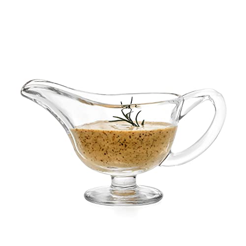 Classic Glass Gravy Boat with Handle 10 oz.