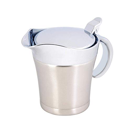 304 Stainless Steel Double Insulated Gravy Boat with Hinged Lid