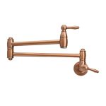 Copper Finishe Wall-Mounted Pot Filler Faucet