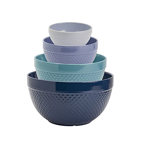 Blue Storm Stoneware Nesting Mixing Bowl Set