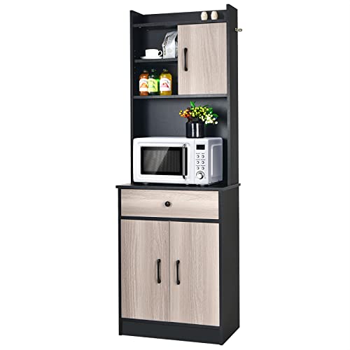 3-Door Kitchen Pantry with Large Drawer