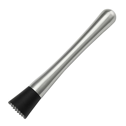 Stainless Steel Cocktail Muddler - 8" Long Bar Tool for Crafting Delicious Cocktails