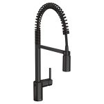 One-Handle High Arc Spring Kitchen Faucet, Matte Black