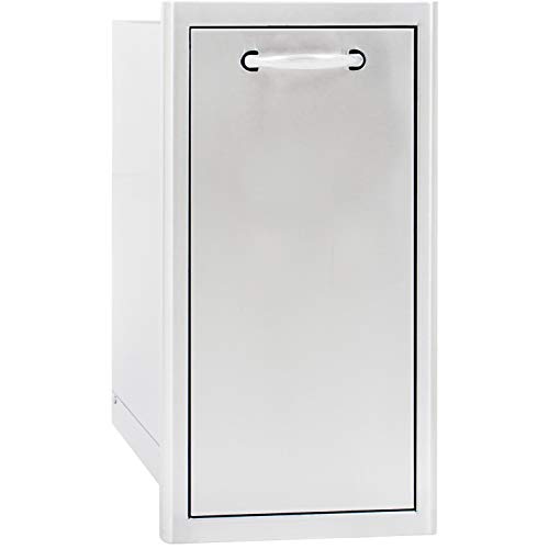 Narrow Roll-Out Stainless Steel Trash Bin