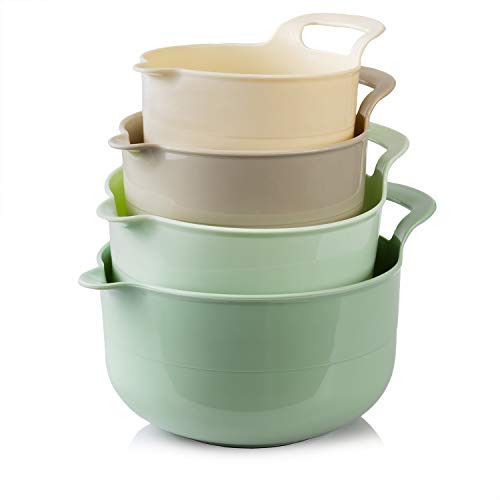 Nesting Plastic Mixing Bowl Set with Pour Spouts
