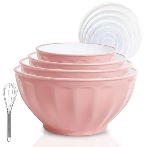 Mixing Bowls with Lids Set with Lid and Egg Whisk