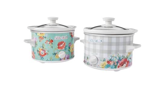Pioneer Woman Small 1.5 Quart Slow Cooker 2 Pack Set