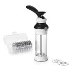 OXO Good Grips 14-Piece Cookie Press Set with Stainless Steel Disks and Non-Slip Base - Clear Body and Comfortable Lever