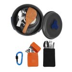Camping Cookware Stove Carabiner Folding Spork Set - Image 3