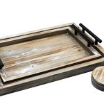 Decorative Ottoman Serving Tray Wooden Rustic