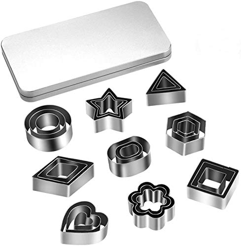 Geometric Shapes Metal Cookie Biscuit Cutter Set