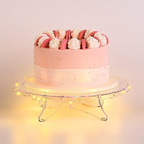 NWK 12inch Lighted Clear Cake Stand Plate Holder