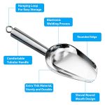 Metal Ice Scoop 2.4 Ounces, Popcorn Scoop - Image 4