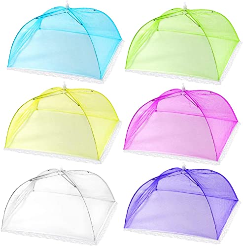 HBlife 6 pack Colored Large Pop-Up Mesh Food Cover Tent