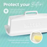 PriorityChef Ceramic Butter Dish with Lid for Countertop - Image 4