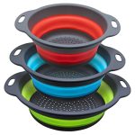 POJORY Silicone Collapsible Strainer for Draining Pasta