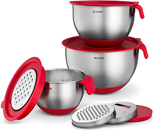 Stainless Steel Mixing Bowl Set with Graters