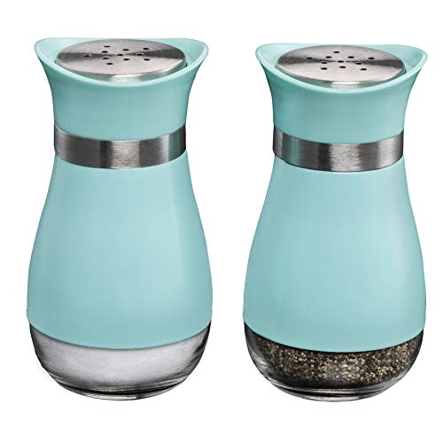Clear Glass Bottom Salt and Pepper Shakers