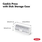 OXO Good Grips 14-Piece Cookie Press Set - Stainless Steel Disks & Non-Slip Base - Image 3