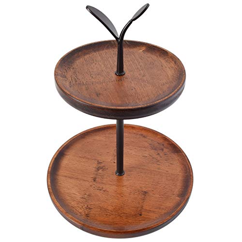 Rustic Cake Wooden Tiered Stand for Coffee Bar
