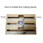 KAKU 3-Grids Wrap Dispenser Sturdy Bamboo Wood Roll - Image 4
