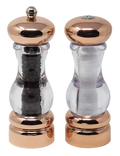 Olde Thompson 7" Copper plated-Pepper mill & salt shaker set