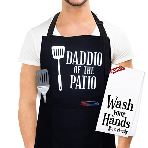 Grill Apron for Men - Grilling Gifts for Dad
