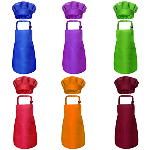 DTOPNIOR 12 Pieces Waterproof and Adjustable Child Aprons