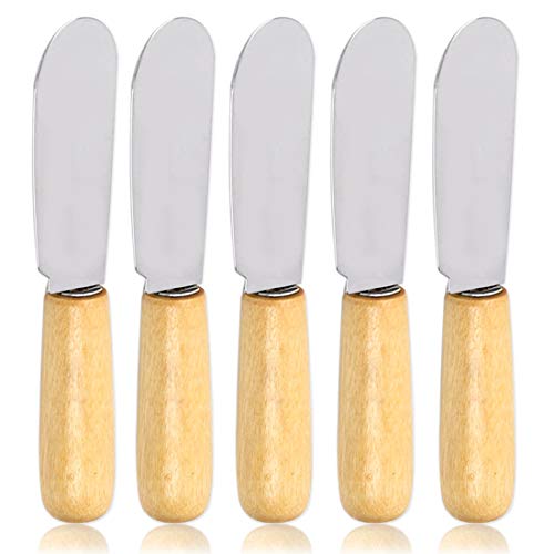 ACKLLR 5 Pack Stainless Steel Straight Edge Wide Butter Spreader