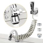 Faucet Spray Head Replacement with 79” Recoil Hose and Holder