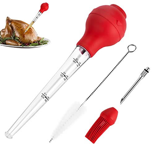 Flavorful Feasts Made Easy: Turkey Baster with BBQ Basting Brush ??