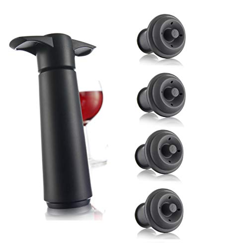 Vacu Vin Wine Saver Pump with Vacuum Bottle Stoppers