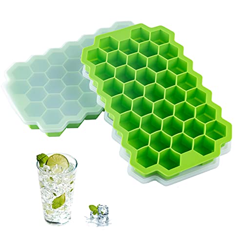 AUSSUA Silicone Ice Cube Molds with Sealing Lid