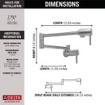 Contemporary Stainless Steel Pot Filler Faucet Brushed Nickel - Image 3