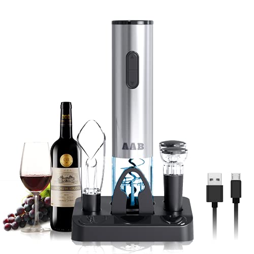 Corkscrew with Foil Cutter Electric Wine Bottle Opener Set